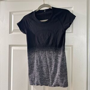 Stylish Black and Gray Women's Athletic Top
